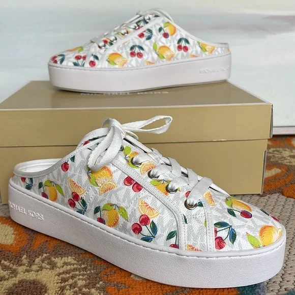 Michael Kors POPPY SLIDE SNEAKERS 
FRUIT PAINT MK SIG SM
49T4POFP1Q Platforms - Picture 15 of 16